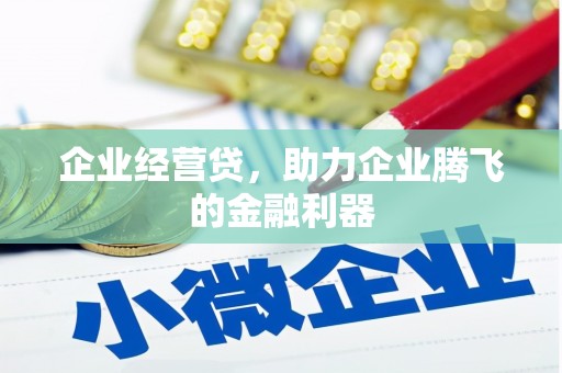 新晃企业经营贷，助力企业腾飞的金融利器