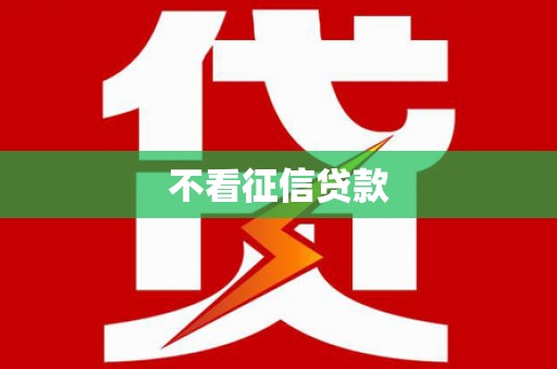 新晃不看征信贷款