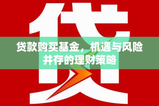 新晃贷款购买基金，机遇与风险并存的理财策略