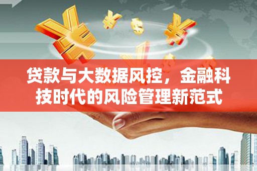 新晃贷款与大数据风控，金融科技时代的风险管理新范式