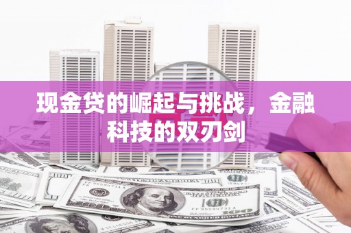 新晃现金贷的崛起与挑战，金融科技的双刃剑