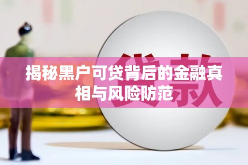 新晃揭秘黑户可贷背后的金融真相与风险防范