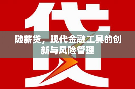新晃随薪贷，现代金融工具的创新与风险管理
