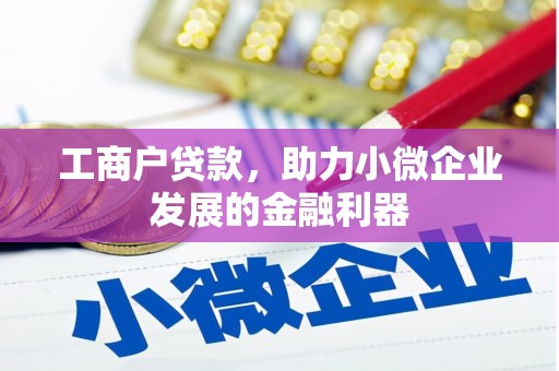 新晃工商户贷款，助力小微企业发展的金融利器