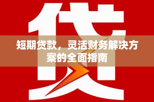 新晃短期贷款，灵活财务解决方案的全面指南