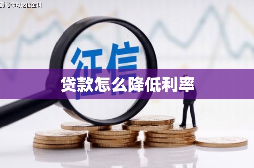 新晃贷款怎么降低利率