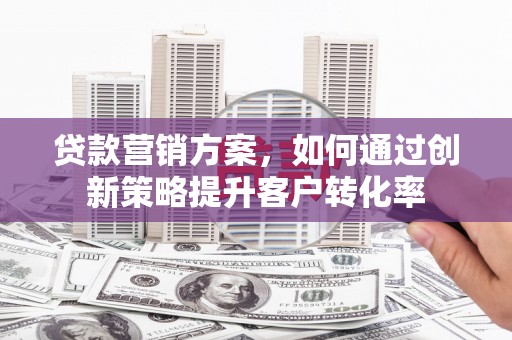 新晃贷款营销方案，如何通过创新策略提升客户转化率
