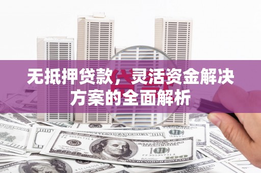 新晃无抵押贷款，灵活资金解决方案的全面解析