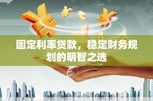 新晃固定利率贷款，稳定财务规划的明智之选