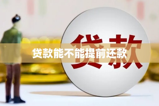 新晃贷款能不能提前还款