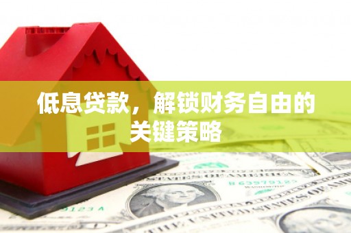 新晃低息贷款，解锁财务自由的关键策略