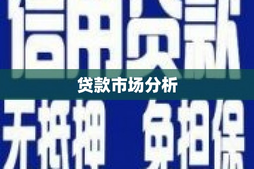 新晃贷款市场分析