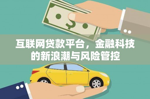 新晃互联网贷款平台，金融科技的新浪潮与风险管控