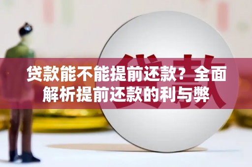 新晃贷款能不能提前还款？全面解析提前还款的利与弊