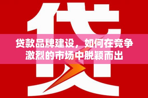 新晃贷款品牌建设，如何在竞争激烈的市场中脱颖而出