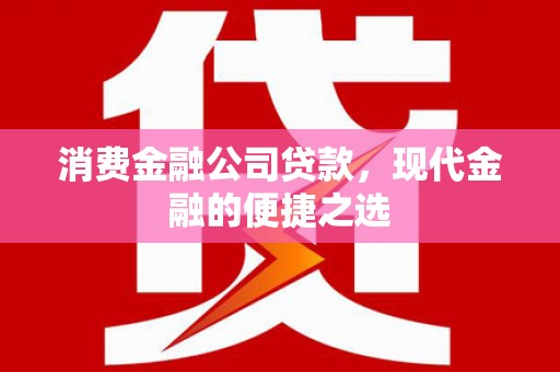 新晃消费金融公司贷款，现代金融的便捷之选