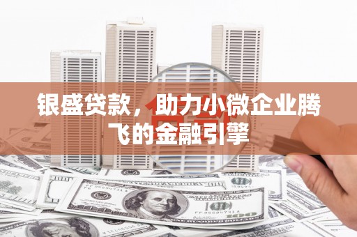 新晃银盛贷款，助力小微企业腾飞的金融引擎