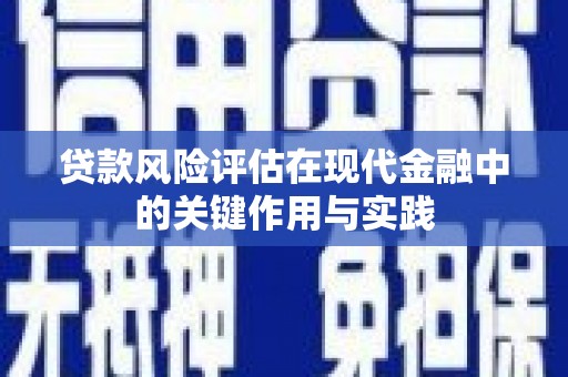 新晃贷款风险评估在现代金融中的关键作用与实践