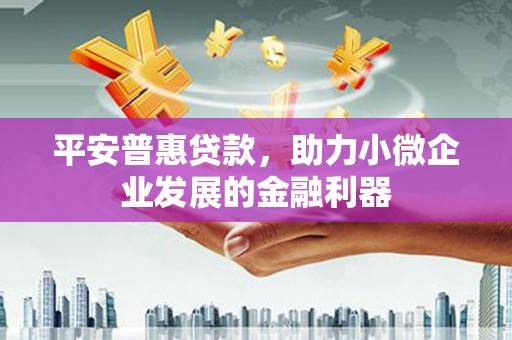 新晃平安普惠贷款，助力小微企业发展的金融利器