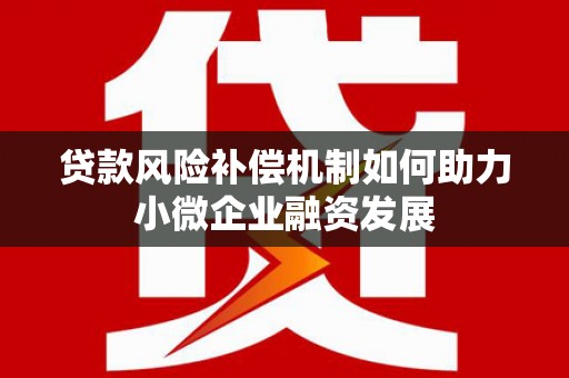 新晃贷款风险补偿机制如何助力小微企业融资发展