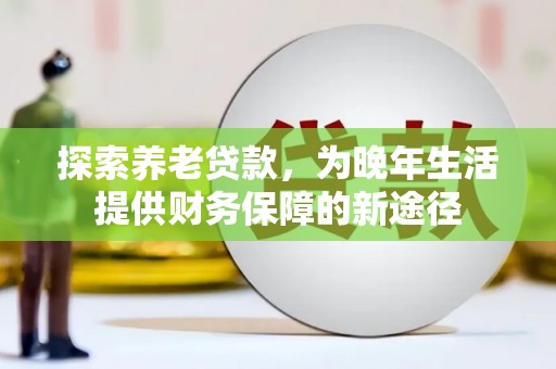 新晃探索养老贷款，为晚年生活提供财务保障的新途径