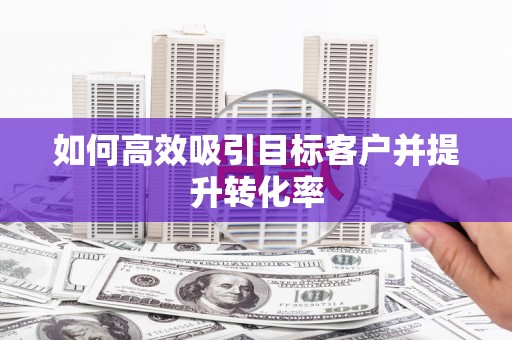 新晃如何高效吸引目标客户并提升转化率