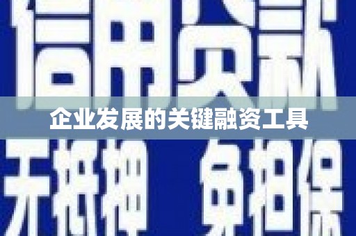 新晃企业发展的关键融资工具