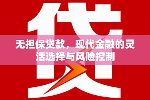 新晃无担保贷款，现代金融的灵活选择与风险控制