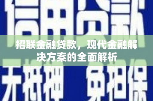 新晃招联金融贷款，现代金融解决方案的全面解析