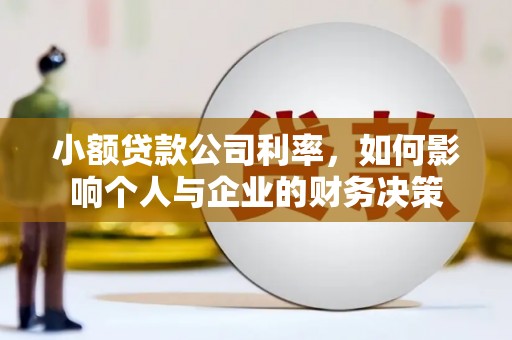 新晃小额贷款公司利率，如何影响个人与企业的财务决策
