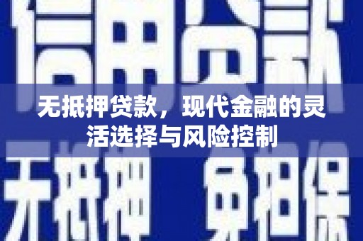 新晃无抵押贷款，现代金融的灵活选择与风险控制