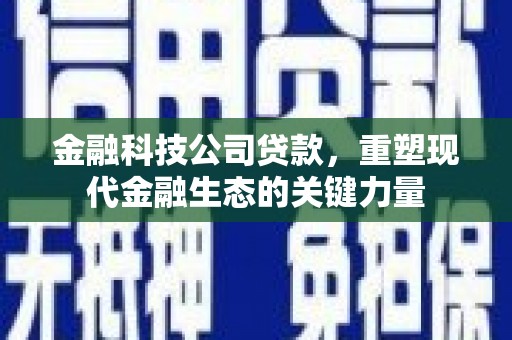 新晃金融科技公司贷款，重塑现代金融生态的关键力量