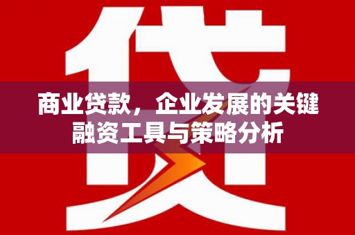新晃商业贷款，企业发展的关键融资工具与策略分析