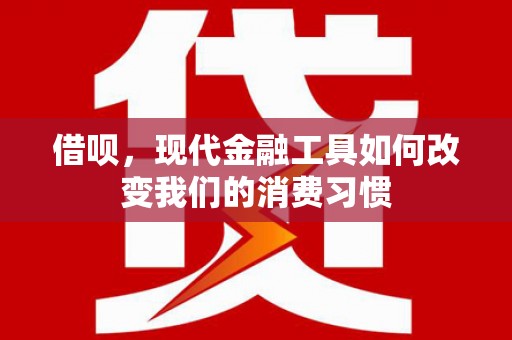 新晃借呗，现代金融工具如何改变我们的消费习惯