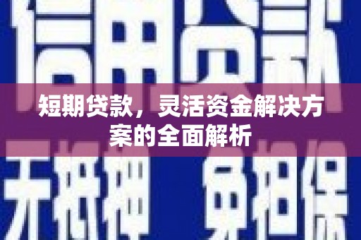 新晃短期贷款，灵活资金解决方案的全面解析