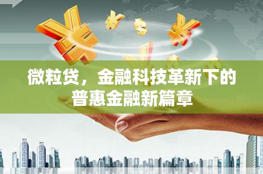 新晃微粒贷，金融科技革新下的普惠金融新篇章