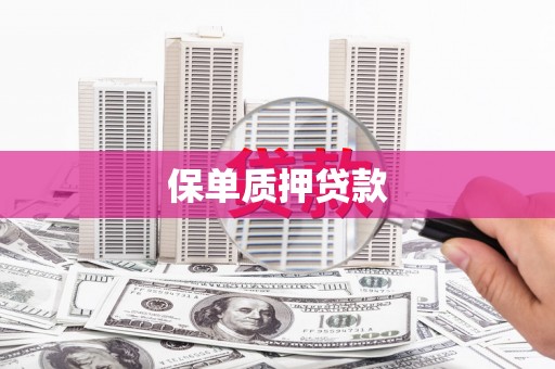新晃保单质押贷款