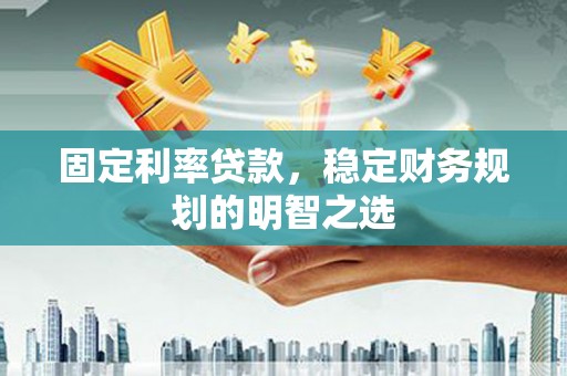 新晃固定利率贷款，稳定财务规划的明智之选