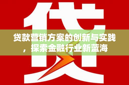 新晃贷款营销方案的创新与实践，探索金融行业新蓝海