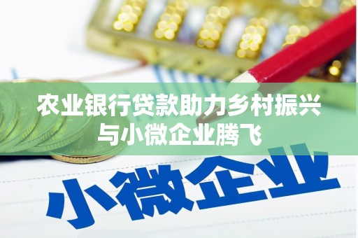 新晃农业银行贷款助力乡村振兴与小微企业腾飞
