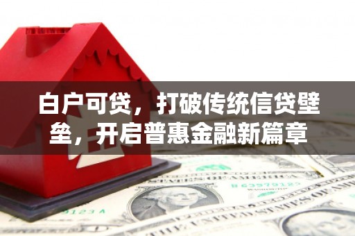 新晃白户可贷，打破传统信贷壁垒，开启普惠金融新篇章
