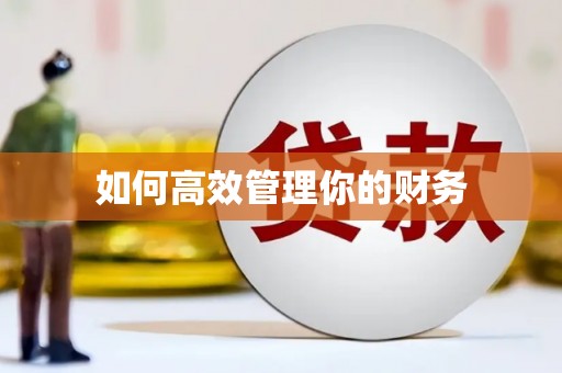 新晃如何高效管理你的财务