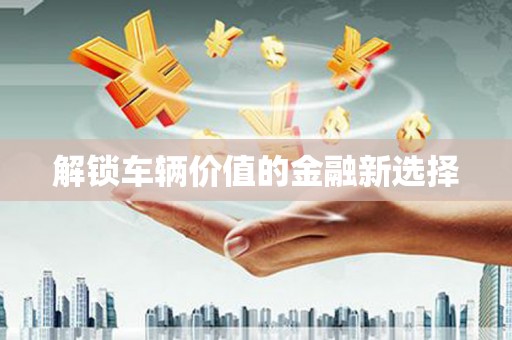 新晃解锁车辆价值的金融新选择