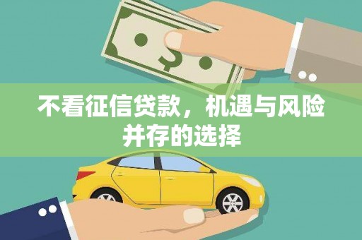 新晃不看征信贷款，机遇与风险并存的选择