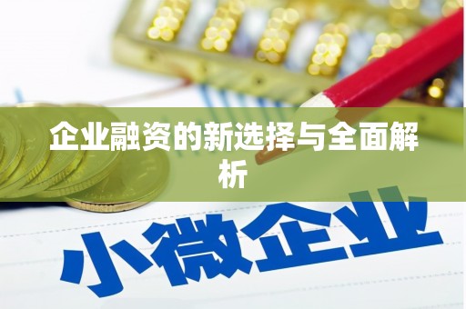 新晃企业融资的新选择与全面解析